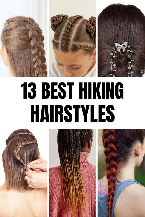 13 Super Cute Hiking Hairstyles (short, long, & medium hair) Cute Hiking Hairstyles, Hiking Hairstyles, Travel Essentials List, Travel Essentials For Women, Hair Length, Short Long, All Hair Types, Hairstyles Short, Medium Hair