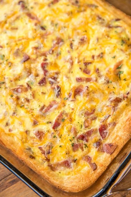 Cresent Roll Breakfast Casserole, Cresent Roll Breakfast, Breakfast Ideas Kids, Casserole For Two, Breakfast Bundt, Breakfast Crockpot, Cabin Food, Breakfast Casserole Bacon, Breakfast Crockpot Recipes