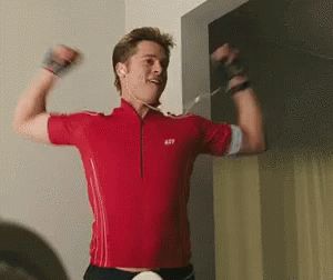 Happy Dance GIF - Happy Dance - Discover & Share GIFs Brad Pitt Gif, Burn After Reading, Running Playlist, Stages Of Writing, Animiertes Gif, Detox Challenge, Happy Gif, Hello Sweetie, One Direction Harry Styles