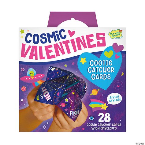 Discover a celestial twist to the beloved children’s fortune telling game, just in time for Valentine's Day. Within this pack, you'll find 28 foldable ... Kids Class Valentines, Lion Valentine, Outer Space Design, Peaceable Kingdom, Fortune Teller Paper, Cootie Catcher, Fortune Telling Cards, Kids Game, Class Gift