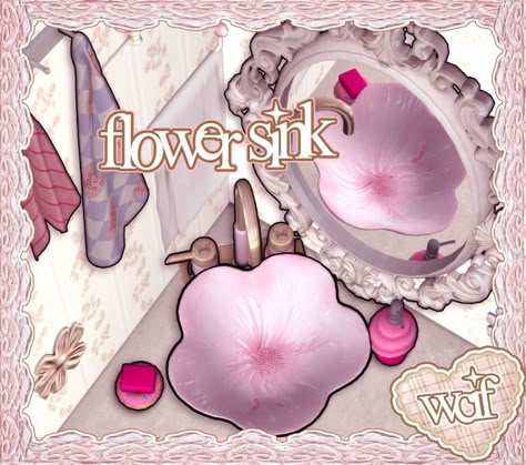 Sims 4 Flower Furniture, Sims 4 Cc Urban Outfitters, Sims 4 Pull Out Couch, Delicious Things Sims 4, Sims 4 Cute Bathroom, Sims 4 Floral Cc, Sims 4 Cc Ruffle Skirt, Sims 4 Cc Dressing Room Background, Sims 4 Cc Mcbling Furniture