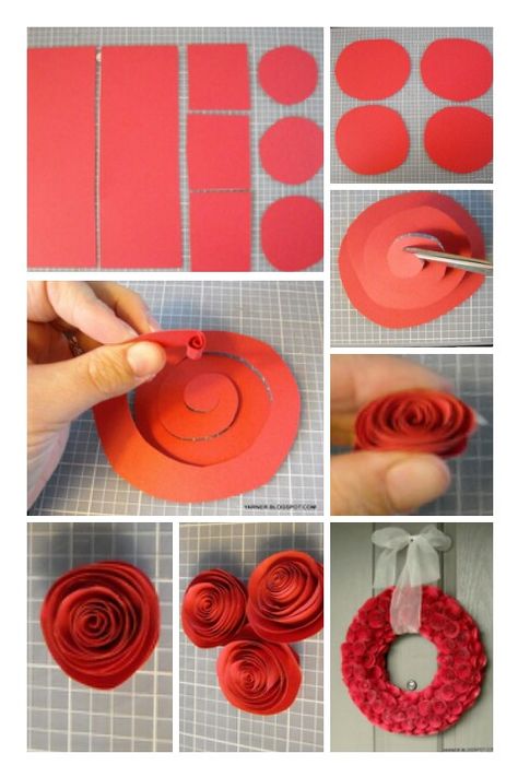 Roses ! Cricut Papercraft, Art And Craft Flowers, Chocolate Bouquet Diy, Diy Ribbon Flowers, Fine Motor Activities For Kids, Ribbon Crafts Diy, Crafts For Seniors, Creation Crafts, Diy Crafts Paper Flowers