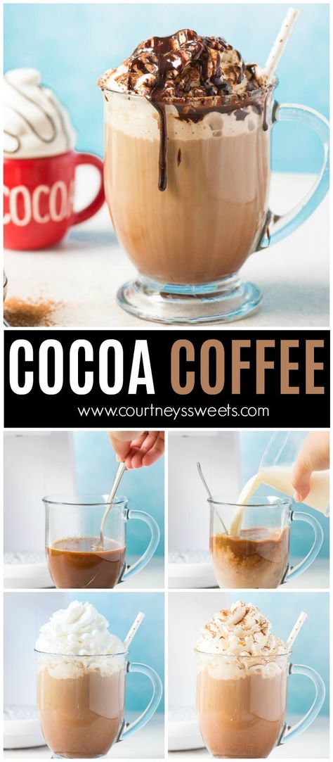 Cocoa Coffee Coffee With Cocoa Powder, Cold Cocoa Drink, Coffee Magic, Cocoa Powder Recipes, Gluten Free Drinks, Homemade Chai, Drinks Starbucks, Nespresso Recipes, Cold Brew Coffee Recipe