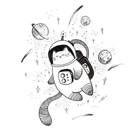 Doodle #doodle doodles #doodles drawing ideas #drawingideas 7.495 Astronaut Drawing, Doodle Doodle, Planet Tattoos, Handpoke Tattoo, Lack Of Confidence, Funny Tattoos, Desenho Tattoo, Cat Artwork, Doodle Illustration