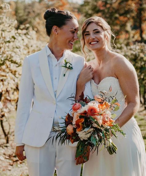 9Tailors on Instagram: “Reliving the magic of Justine & Heather’s day…and excited for what 2022 has in store! 🙌 Swipe to learn more about our wedding process &…” Wlw Wedding, Autumnal Wedding, Queer Weddings, Lesbian Wedding, Maybe Someday, Wedding Outfits, All You Need Is Love, Wedding Attire, Wedding Outfit