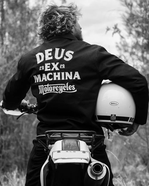 Deus Ex Machina USA - The Emporium of Post Modern Activities France Team, Surf Apparel, Cafe Racer Style, Motorcycle Aesthetic, Biking Outfit, Cowboy Outfits, Deus Ex Machina, Motorcycle Style, Ex Machina