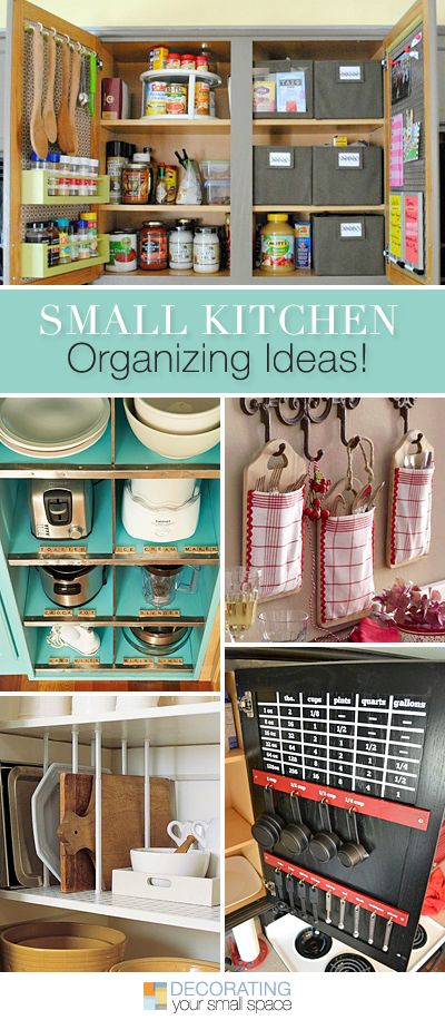 Small Kitchen Organizing Ideas • Tips, Ideas and Tutorials! Kitchen Organizing Ideas, Organization Design, Kabinet Dapur, Small Kitchen Organization, Kitchen Redo, Organizing Ideas, Diy Kitchen, Apartment Living, Cleaning Tips