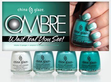 China Glaze 4 Piece Ombre Wait Teal You See -- Click image for more details. (This is an affiliate link) #NailPolish White Nail Art, White Ombre, Nail Art Designs Summer, Nail Art Ombre, Super Nails, Trendy Nail Design, China Glaze, Gel Nail Designs, Pink Polka Dots