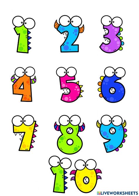 Animated Numbers, Kids Learning Numbers, Proper Nouns Worksheet, Collage Photo Frame Design, Funny Numbers, Easy Cartoon, Creative Clips Clipart, Pattern Grading, Nouns Worksheet