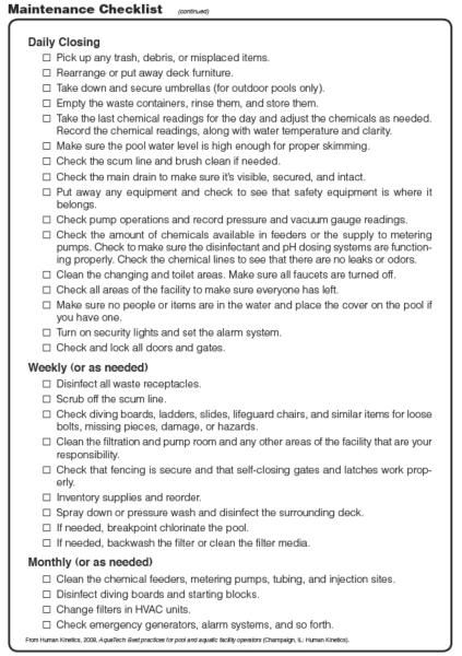 Summer Home Maintenance Checklist, Annual House Maintenance Checklist, July Home Maintenance Checklist, May Home Maintenance Checklist, Preventive Maintenance Checklist, Pool Maintenance Checklist, Therapy Pools, Pool Oasis, Home Maintenance Checklist