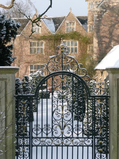 english country house                                                       … English Manor Houses, English Country Decor, English Country Style, English Manor, English House, English Country House, Iron Gate, English Cottage, English Countryside