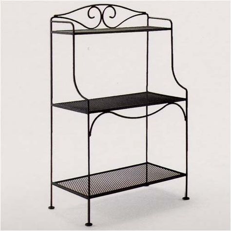 Woodard Baker's Rack Outdoor Bakers Rack, Shelves Dimensions, Mesh Shelves, Wine Glass Storage, Baker's Rack, Bakers Rack, Spice Storage, Glass Storage, Traditional Kitchen