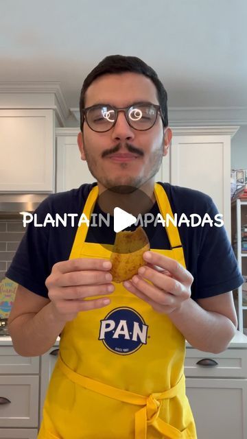 P.A.N. US on Instagram: "Whip up some of these mouthwatering plantain empanadas for a twist on a Latin classic! See this Cheese Plantain Empanadas made by @mauricioskitchen

INGREDIENTS:
2 mashed or grated plantains (very ripe!)
Enough P.A.N. yellow precooked cornmeal to make a soft dough
2 pinches of salt
2 cups queso fresco
1 cup parmesan cheese
Enough vegetable oil to deep fry and a little to brush

INSTRUCTIONS:
Mix the mashed plantain with enough cornmeal, adding it a bit at a time until you get a soft dough. Add a pinch of salt and mix well. Combine the cheeses and add the other pinch of salt. Make balls of 3 tbsp of dough, then flatten over moist plastic wrap over a cutting board, add 1 1/2 tbsp of cheeses, fold and seal gently and cut edges with a biscuit or large cookie cutter. Pl Plantain Empanadas, Empanadas Recipes, Deep Fry, Pinch Of Salt, Plastic Wrap, Parmesan Cheese, Fryer Recipes, Air Fryer Recipes, Deep Fried