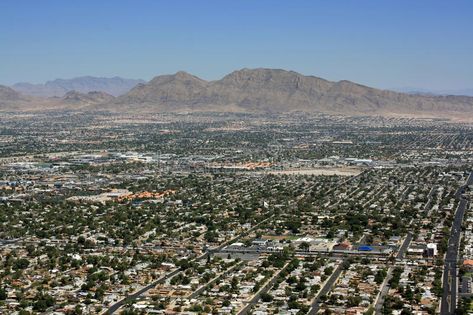 Las Vegas suburbs. Aerial view from the Stratospere of Las Vegas surburbs and mo #Sponsored , #paid, #Affiliate, #Vegas, #Aerial, #surburbs, #suburbs Aerial View, City Photo, Las Vegas, Mood Board, Editorial, Stock Images, Layout