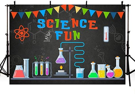 Mad Scientist Invitations, Science Birthday Party Decorations, Science Party Invitations, Science Lab Decorations, Science Birthday Party, Scientist Birthday, Science Classroom Decorations, Chemical Science, Science Birthday