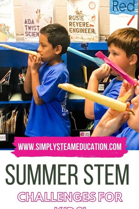 4 Fun Summer STEM Activities for Kids - Simply STEAM Education Summer Stem Activities For Kids, Summer Stem Activities, Stem Activities For Kids, Stem Camp, Fun Stem Activities, Summer Stem, Summer Boredom, Steam Ideas, Stem Elementary