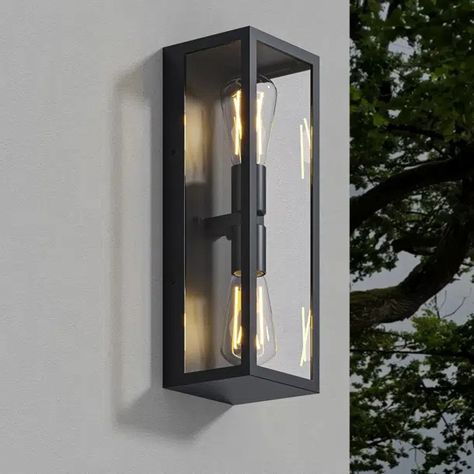 Trent Austin Design® Jarrow Wall Light | Wayfair Garage Deck, Contemporary Candles, Porch Light Fixtures, Wall Mount Lantern, Modern Lanterns, Led Outdoor Wall Lights, Outdoor Sconces, Outdoor Wall Lantern, Porch Lighting