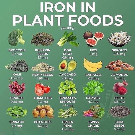 Foods With Iron, Foods High In Iron, Food Health Benefits, Iron Rich Foods, Brown Bread, Healing Food, Food Facts, Plant Based Protein, Plant Food