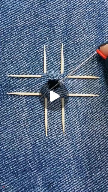 clothes on Instagram: "Yes or No ？ @lvbagpurse" Easy Diy Clothes, Denim Repair, Diy Clothes Hacks, Sewing Jeans, Mending Clothes, Sewing Easy Diy, Fabric Flower Brooch, Diy Clothes And Shoes, Green Converse