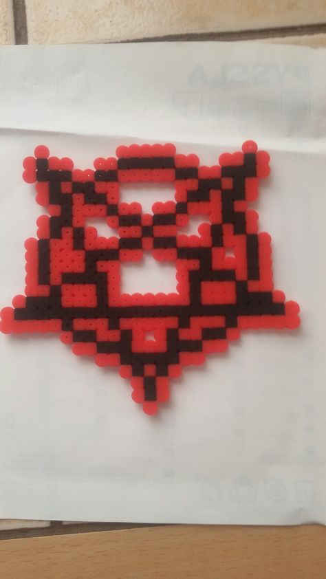 Binding of Isaac abadon hama beads Pentagram Perler Beads, Punk Perler Beads, Creepy Perler Bead Patterns, Goth Perler Bead Patterns, Emo Perler Beads, Nerdy Perler Beads, Perler Bead Pokemon Patterns, Binding Of Isaac, Cross Stitch Sampler Patterns