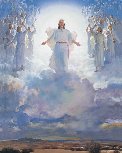 Mormon Jesus Christ Second Coming | Mormon Jesus Christ Seco… | Flickr Jesus Second Coming, Christmas Paintings On Canvas, Joseph Smith, Ayat Alkitab, Jesus Is Coming, The Book Of Mormon, Jesus Christus, Jesus Is Lord, In The Clouds