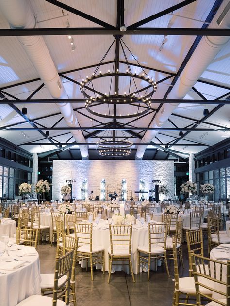 Event Space Ceiling Design, Party Hall Design, Event Hall Design, White And Gold Winter Wedding, Event Center Design, Pavillion Wedding, Winter Wedding Reception, Event Venue Design, Marriage Hall