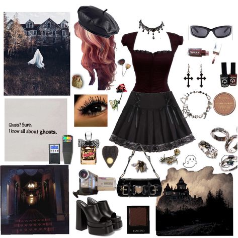 Haunted House Aesthetic, Haunted House Outfit, Hand Camera, House Outfit, Tiny Purse, Remove Bg, Shoplook Outfits, The Baddest, Preppy Fall