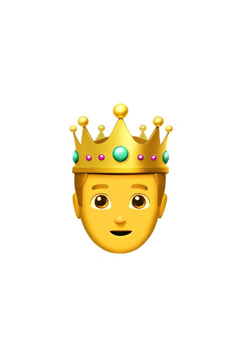 The emoji 🤴 depicts a male figure wearing a golden crown on his head. He has a regal expression on his face and is wearing a red robe with a white collar. His hair is brown and styled in a neat, short cut. The emoji is designed to represent a prince or a royal figure. Ios Emoji Iphone, Emoji King, King Emoji, Crown Emoji, Short Cut Hair, Boy Emoji, Emoji Man, Phone Emoji, Apple Emojis