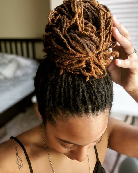 Brown And Black Locs, Light Brown Locs, Brown Hair On Black Women, Black Locs, Leda Muir, Benefits Of Honey, Loc Inspiration, Beautiful Locs, Beautiful Dreadlocks