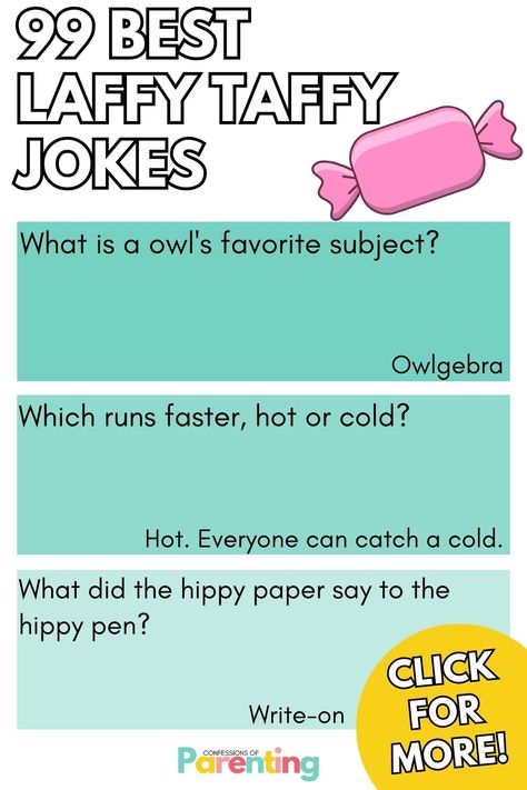 99 Funniest Laffy Taffy Jokes That Are Super Sweet What Is Labor Day, Laffy Taffy, Hilarious Jokes, Cold Cream, Favorite Subject, Jokes For Kids, Taffy, Dog Eating, Fun Activities For Kids