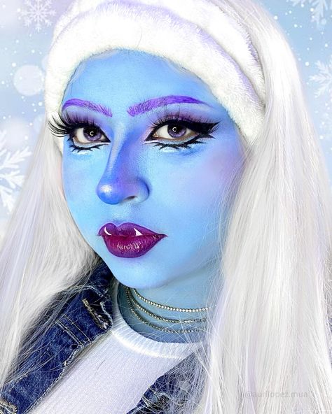 Abbey Bominable Makeup, Abby Abominable, Abbey Abominable, Abbey Bominable, Makeup Cosplay, Halloween Inspo, Cosplay Makeup, Monster High, Halloween Costume