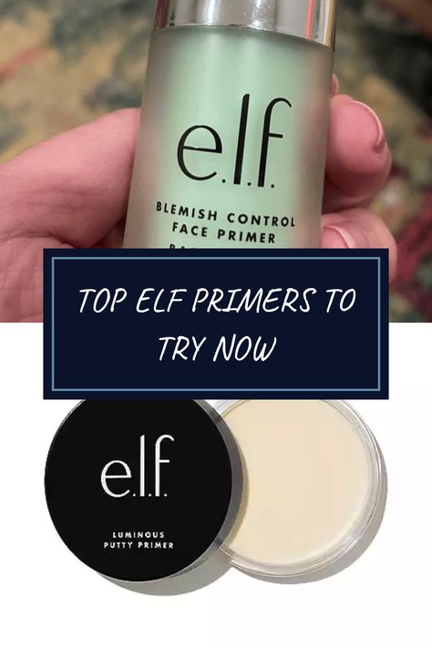 Tired of your makeup not lasting? Explore our Elf Primer Line Guide that will help you discover the best pops of magic for your skin! From the lightweight Elf Luminous Putty Primer to other unique formulas, we break down how each product works and who it's best for. Whether you're aiming for a dewy finish or a matte look, there's an Elf Primer just for you. Unlock the secret to a flawless makeup application and keep your face looking smooth all day long with the perfect e.l.f. primer! Elf Primer For Oily Skin, Elf Blemish Control Primer, Putty Primer Elf, Elf Hydrating Face Primer, Elf Luminous Putty Primer, Elf Primer, Putty Primer, Flawless Makeup Application, Face Primer