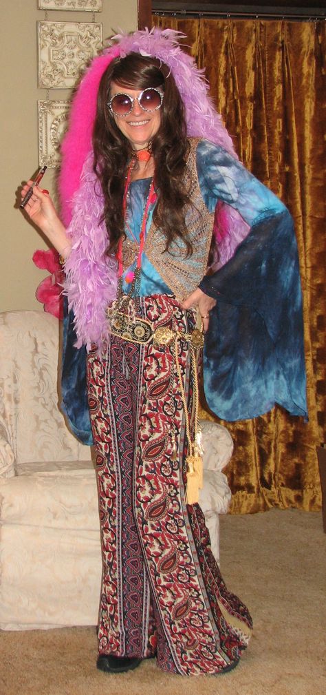 Janis Joplin Halloween Costume, Janice Joplin Costume, Janis Joplin Fashion, Groupie Costume, Janis Joplin Costume, Janis Joplin Outfit, 60s Party Outfit, Janis Joplin Style, Costumes For Work