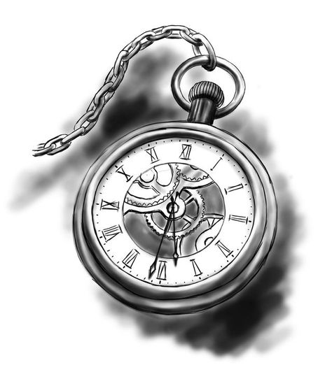 Sextant Tattoo, Pocket Watch Drawing, Time Piece Tattoo, Pocket Clock, Pocket Watch Tattoo Design, Watch Sketch, Watch Tattoo Design, Gear Tattoo, Pocket Watch Tattoos