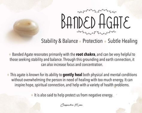 Banded Agate Crystal Meaning, Agate Crystal Meaning, Pictures Of Crystals, Crystal Seashells, Green Witchcraft, Crystal Power, Crystals Healing Properties, Spiritual Crystals, Gemstone Meanings