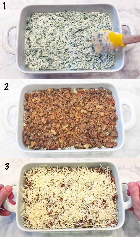 Hearty Keto Lasagna - Healthy Recipes Blog Greek Lasagna, Lazy Lasagna, Low Carb Lasagna, Lasagna Casserole, Crockpot Lasagna, Keto Lasagna, Low Carb Casseroles, Spinach Lasagna, Low Carb Low Sugar