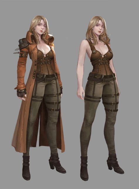 Fantasy Adventurer, Adventure Outfit, Female Human, Game Character Design, Fantasy Armor, Female Character, Female Character Design, Twitch Tv, Character Creation