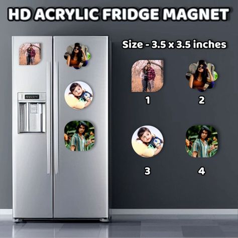 Custom Fridge Magnet✨ Prices (Indian Rupees) One- ₹250 Pack of 2- ₹280 Pack of 3- ₹320 Pack of 4- ₹399 Free delivery all over India Product Details: - 3.5x3.5 inches - 5mm acrylic glass - Unbreakable - 4 shapes available - Any picture/design/graphic/text/quote can be done - Completely customisable How to order: Order from website (link in bio) or DM/WhatsApp us at +91 8584042200 #acrylicfridgemagnet #fridgemagnet #fridgemagnets #customfridgemagnet #customfridgemagnets Indian Rupees, Custom Fridge, Custom Fridge Magnets, Text Quotes, Website Link, Fridge Magnet, Picture Design, Fridge Magnets, Link In Bio