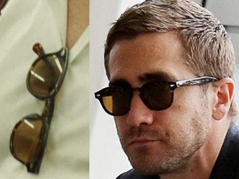 Jake Gyllenhaal wears a pair of Moscot Lemtosh sunglasses in Demolition (2016). Moscot Lemtosh Sunglasses, Lemtosh Moscot, Moscot Lemtosh, Green Suit Jacket, Celebrity Sunglasses, Optical Store, Mens Summer Outfits, Hollywood Actors, Green Suit