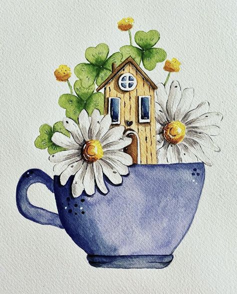 Aquarelle Drawing, Watercolor Paintings Nature, Diy Watercolor Painting, Famous Paintings, Architecture Drawing Art, Canvas Painting Designs, Watercolor Ideas, Watercolor Flower Art, Illustration Watercolor