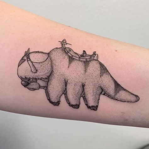 Appa Tattoo, Bison Tattoo, Avatar Tattoo, Cactus Tattoo, Greek Mythology Tattoos, Scary Tattoos, Mythology Tattoos, Funny Tattoos, Up Tattoos