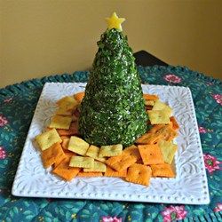 Cream Cheese, Havarti, and Parmesan Herbed Christmas Tree - Allrecipes.com  I'd prefer to mix in the herbs and maybe stab in a few cranberry "ornaments" Christmas Eve Appetizers, Tree Appetizer, Best Christmas Appetizers, Christmas Potluck, Christmas Tree Food, Festive Appetizers, Havarti, Delicious Cream, Veggie Tray