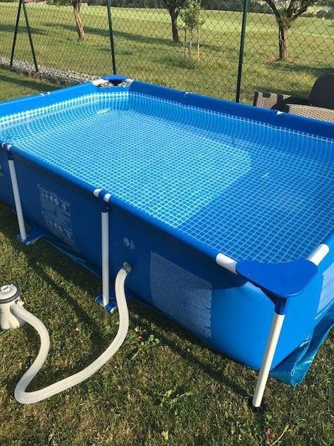 Intex Swimming Pool, Commercial Indoor Playground, Backyard Hangout, Metal Pool, Piscina Intex, Intex Pool, Backyard Plan, Small Swimming Pools, Bouncy House