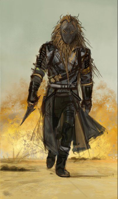 Killmonger Concept Art, Killmonger Art, Karla Ortiz, Wasteland Warrior, Erik Killmonger, Apocalypse Character, Warrior Concept Art, Black Panther Art, Black Comics