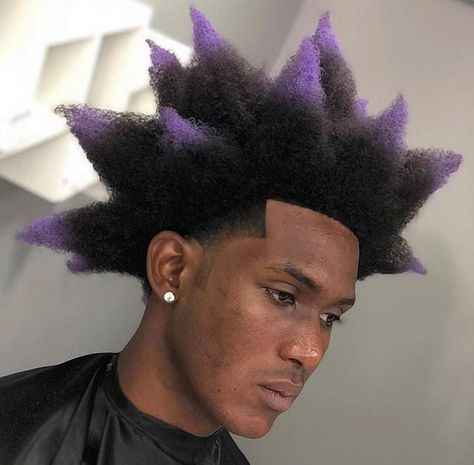 Terrible Haircuts, Black Boy Hairstyles, Creative Haircuts, Punk Rock Hair, Black Boys Haircuts, Black Men Haircuts, Men Hair Color, Punk Hair, Sports Hairstyles