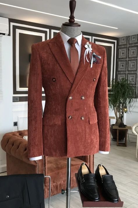 Burgundy Prom Dress Lace, Mens Suit Colors, Corduroy Pattern, Groomsmen Wedding Photos, Mens Fashion Suits Formal, Fashion For Man, Prom Suits For Men, Dapper Mens Fashion, Suits Formal