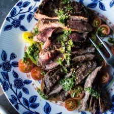 Grilled Skirt Steak with Chimichurri. - Half Baked Harvest Skirt Steak With Chimichurri, Steak With Chimichurri, Skirt Steak Recipes, Grilled Skirt Steak, Half Baked Harvest Recipes, Harvest Recipes, Famous Recipe, Half Baked, Smoker Recipes