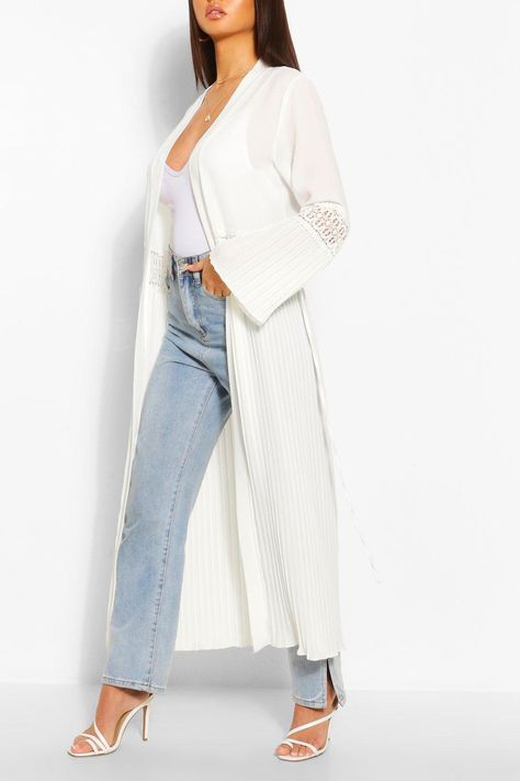 Pleated Crochet Maxi Woven Kimono #sponsored, , #PAID, #ad, #Crochet, #Kimono, #Woven, #Pleated White Kimono Outfit, Kimono Outfits, Kimono Outfit, White Kimono, Crochet Maxi, Wrap Jacket, Lace Kimono, Womens Kimono, Long Kimono