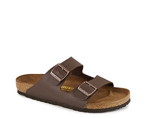 Birkenstock Arizona Men s Sandal A true pioneer of laid-back comfort, the Arizona mens Sandal from Birkenstock features the original footbed with pronounced arch support, a roomy toe box, and a deep heel cup. Two soft straps with buckles provide an adjustable fit. Birkenstock uses natural & renewable materials with a focus on environmentally friendly operations. Dual buckle closure sSuede insoleCork-latex footbedEVA outsole Mens Birkenstocks, Brown Birkenstock, Men Birkenstock, Birkenstock Brown, Rack Room Shoes, Rack Room, Footbed Sandals, Birkenstock Arizona, Birkenstock Shoes