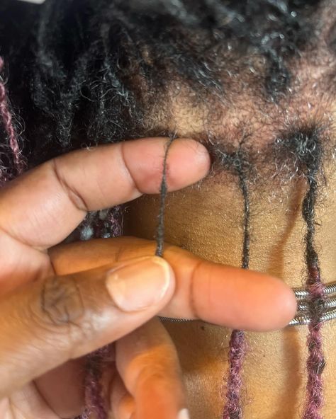 This is why I’m against getting extensions. This transfer client has Microlocks extensions and they are literally taking her locs out by the roots. All I’m saying is if you are going to get extensions make sure you understand there’s a chance to lose locs. This individual loc actually came out as I was trying to remove the extension. #microlocksextensions #naturalhair #locjounery Make Sure, Locs, Natural Hair Styles